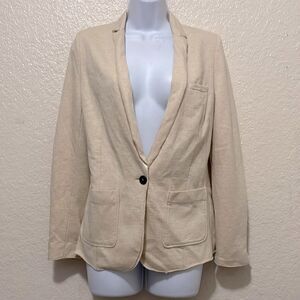 Forte_Forte Virgin Wool Neutral‎ Blazer Jacket Patch Pocket Size XS (0)